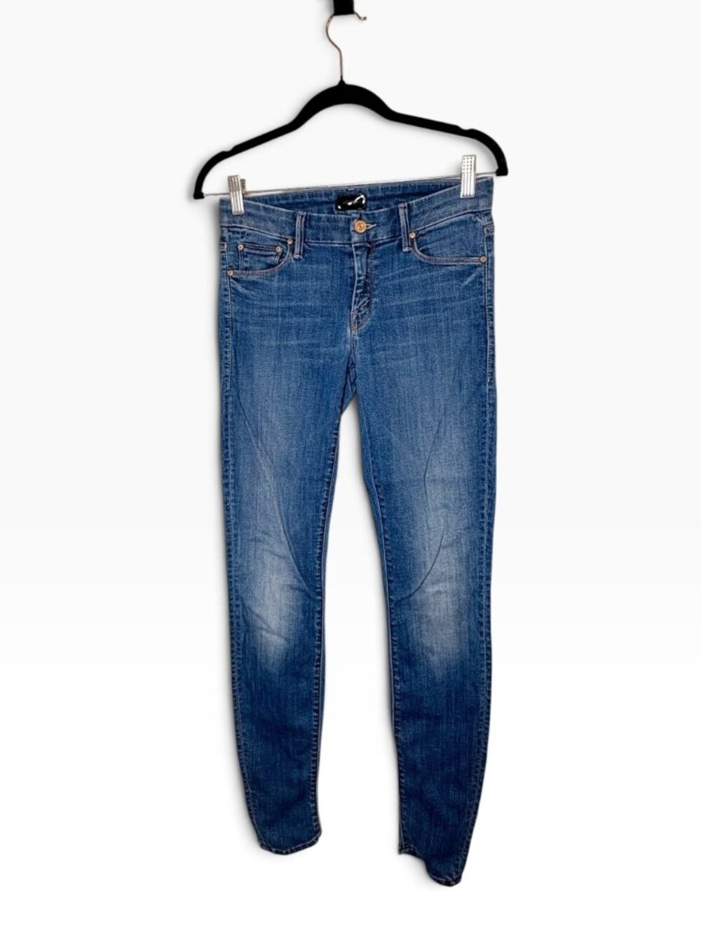 MOTHER The Looker Medium Kitty Blue Mid-Rise Skinny Jeans Size 27